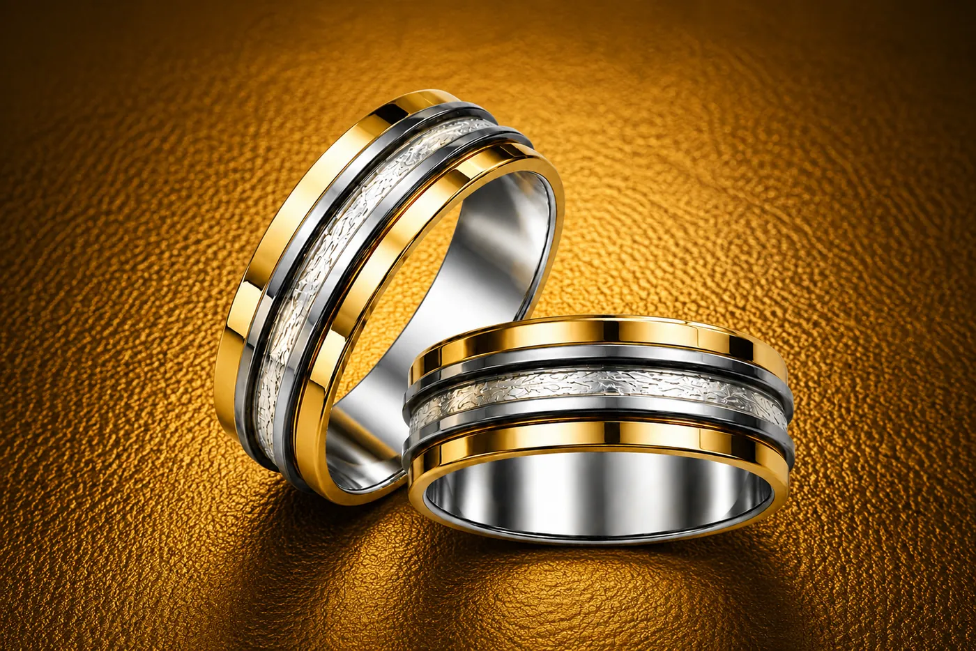 Argollas Lizana en Plata con oro
