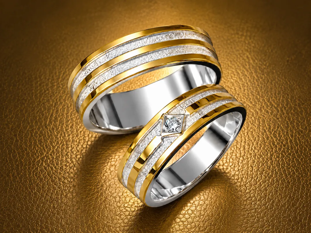 Argollas Lizana en Plata con oro