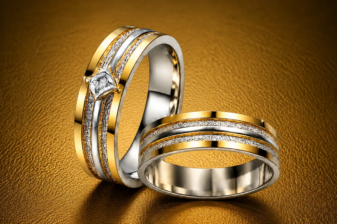 Argollas Lizana en Plata con oro