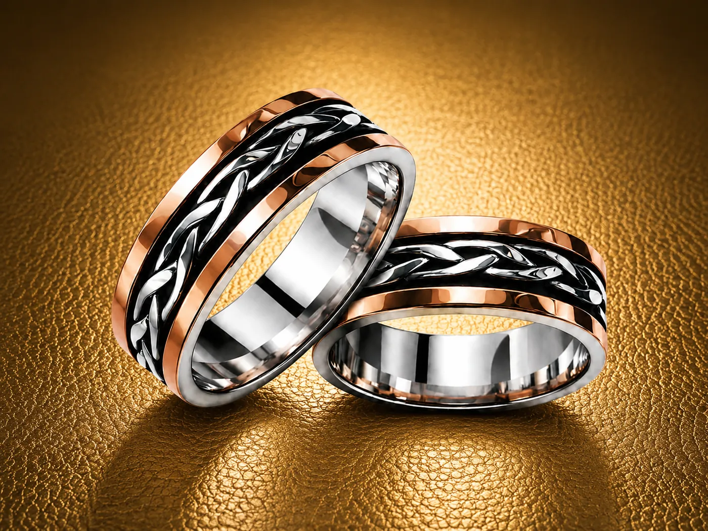 Argollas Lizana en Plata con oro