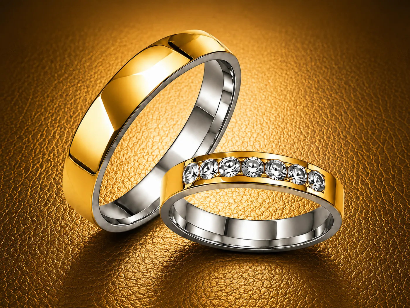 Argollas Lizana en Plata con oro