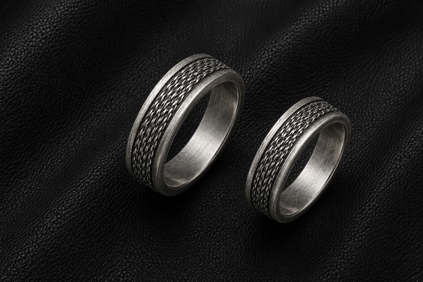 Argollas Lizana en Plata envejecida