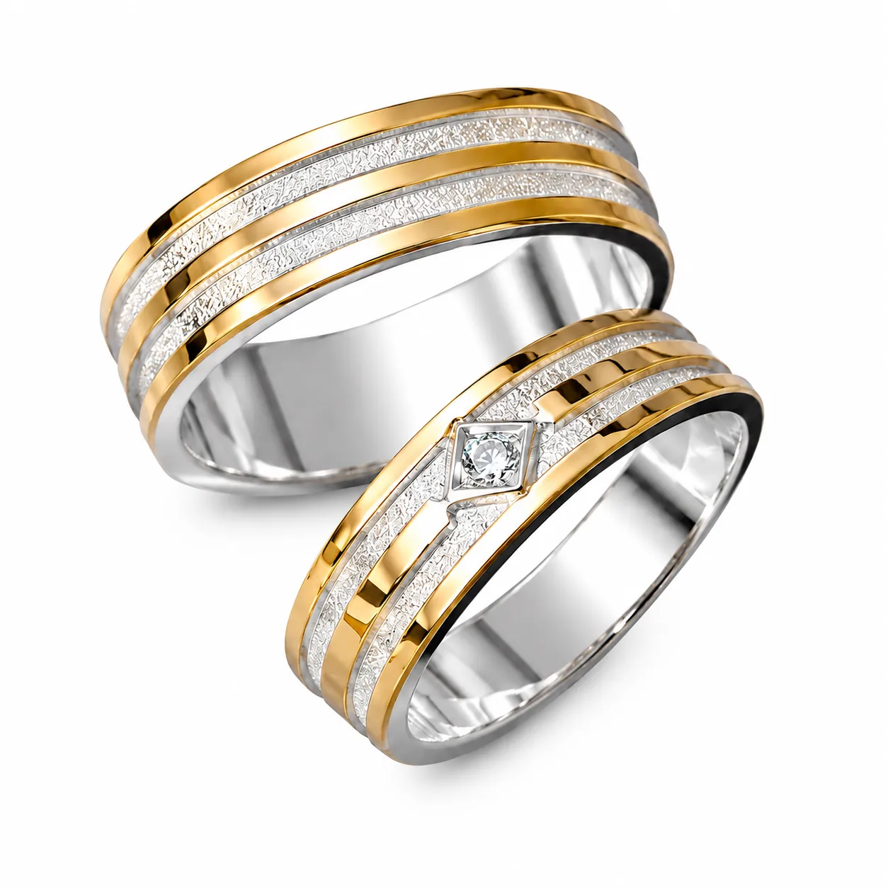 Argollas Lizana en Plata con oro